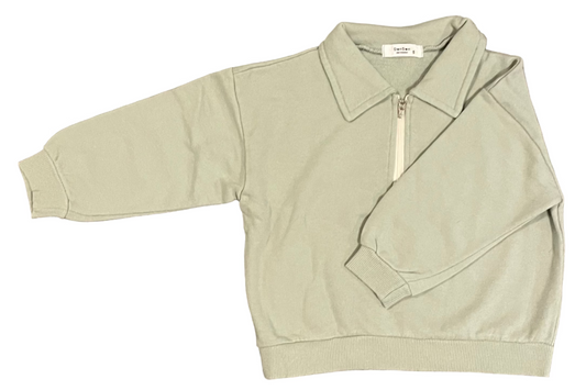 Half Zip Collared Crewneck