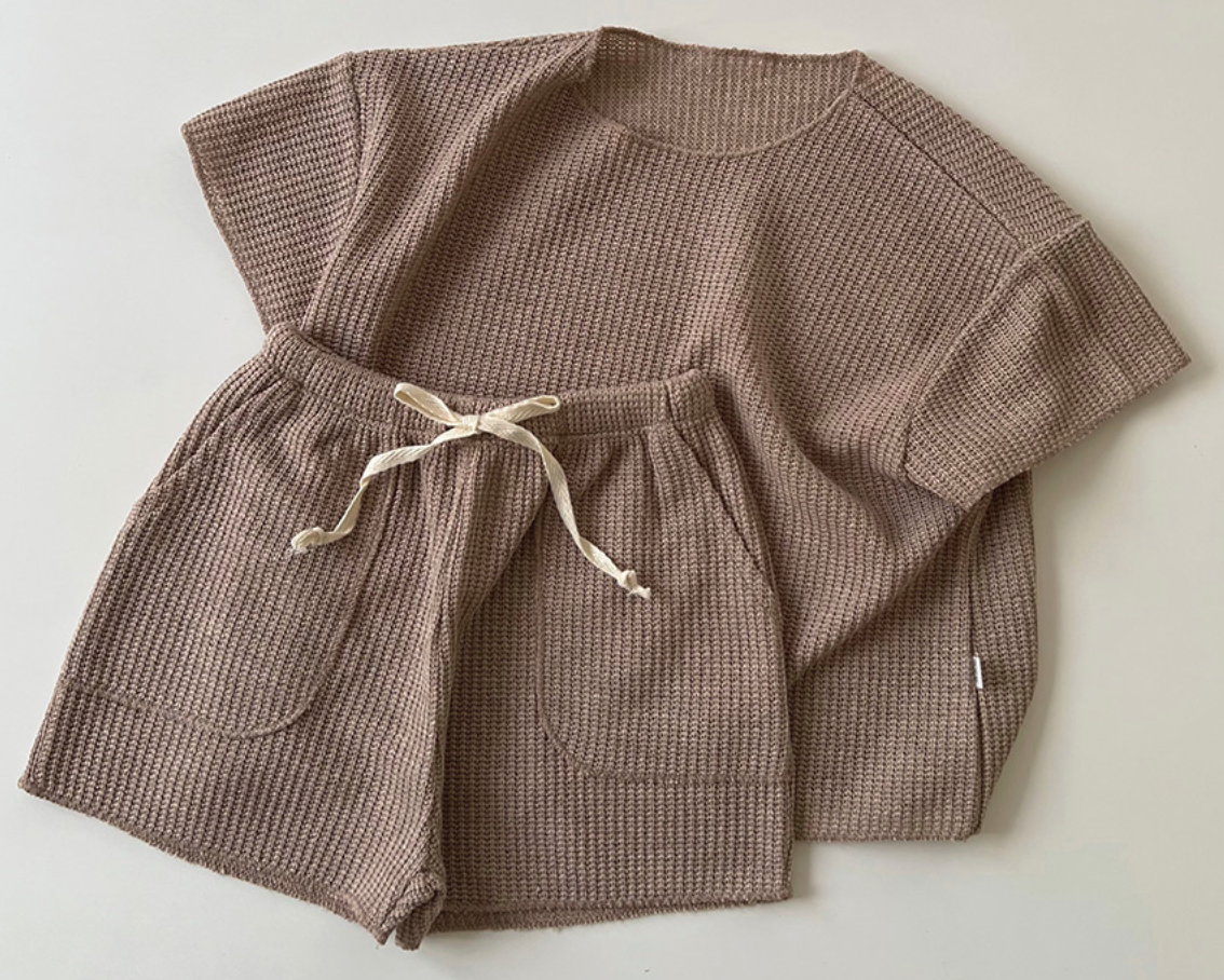 Waffle Short Set